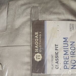 men's haggar clothing & flat front classic fit premium no iron stretch fabric